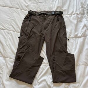 Outdoor Sports Mens Brown Hiking Cargo Pants Stretch Nylon Large 32x30 Gorpcore